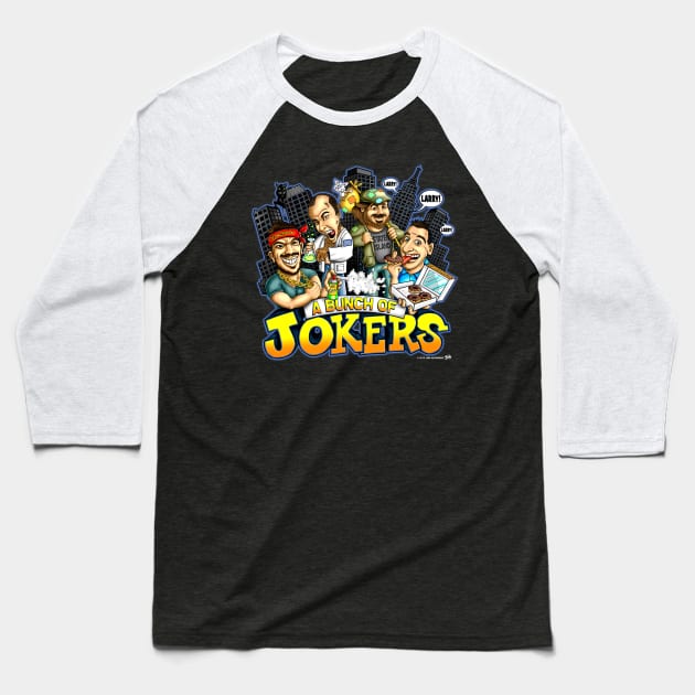 A Bunch Of Jokers (Dark Shirt) Baseball T-Shirt by linkartworks